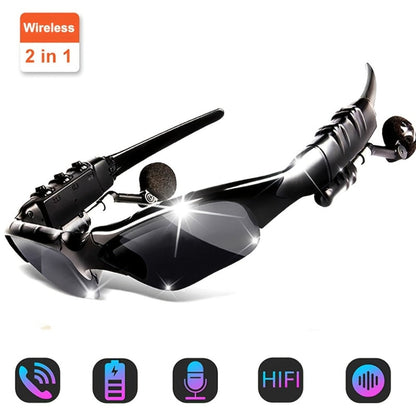 Smart Glasses - Bluetooth Wireless Headphones - Open Ear Audio Hands-Free Calls Music - main product view