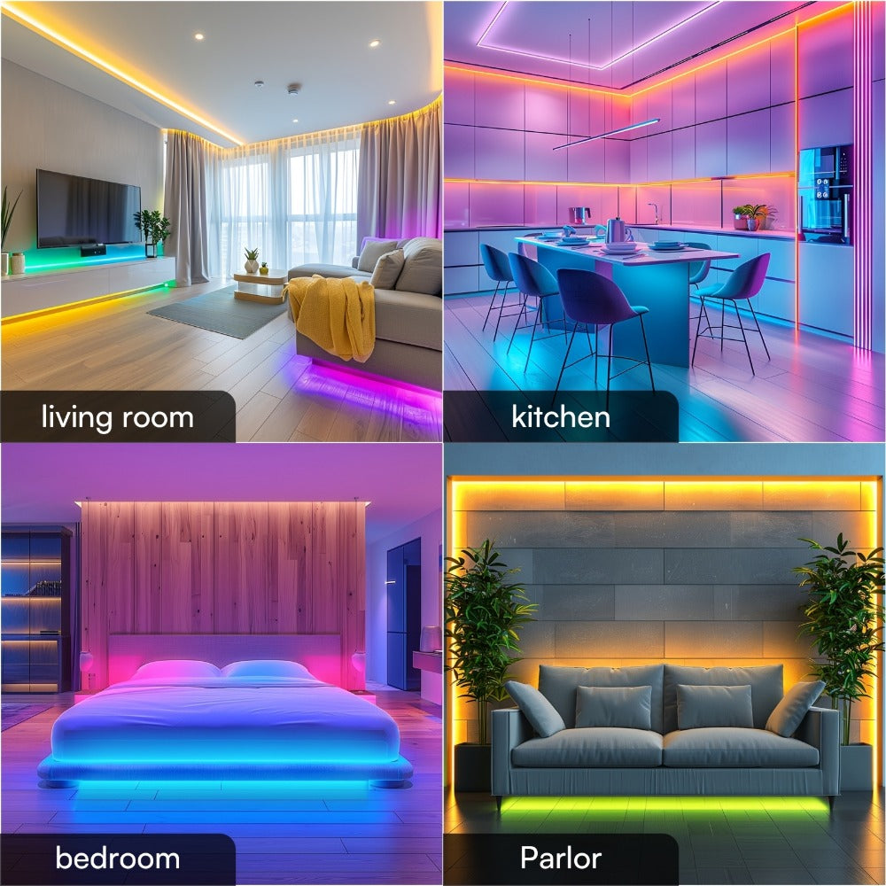 Smart LED Light Strip, 50/100-Foot RGB Set with App, Timer and Music Sync detail image - detail view 6