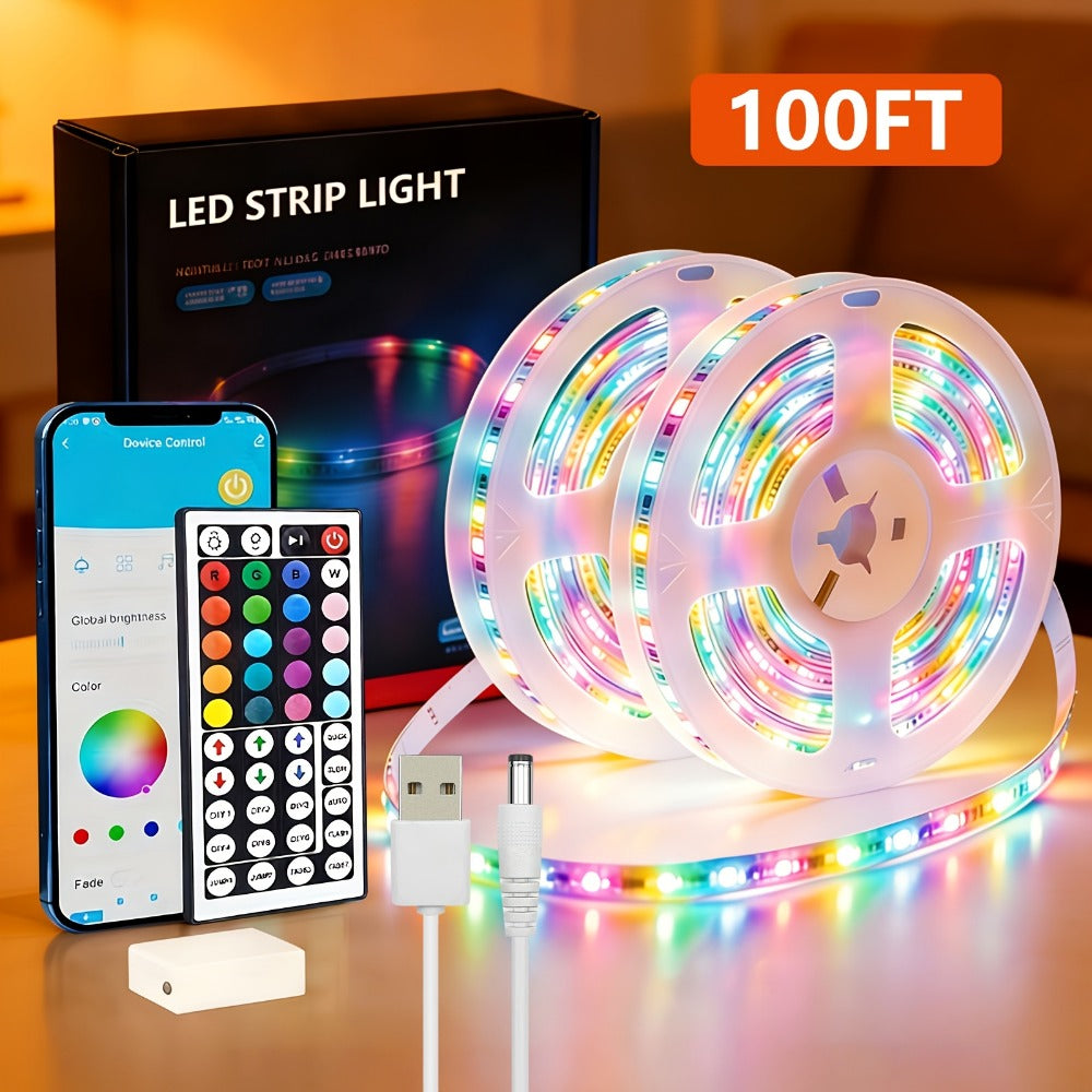 Smart LED Light Strip, 50/100-Foot RGB Set with App, Timer and Music Sync detail image - detail view 7