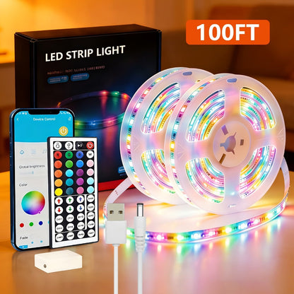 Smart LED Light Strip, 50/100-Foot RGB Set with App, Timer and Music Sync detail image - detail view 7