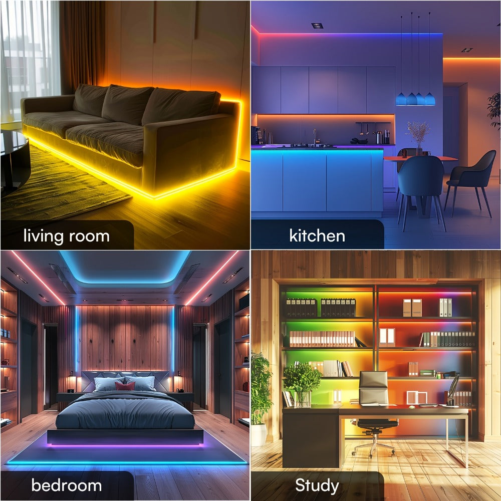 Smart LED Light Strip, 50/100-Foot RGB Set with App, Timer and Music Sync detail image - detail view 8