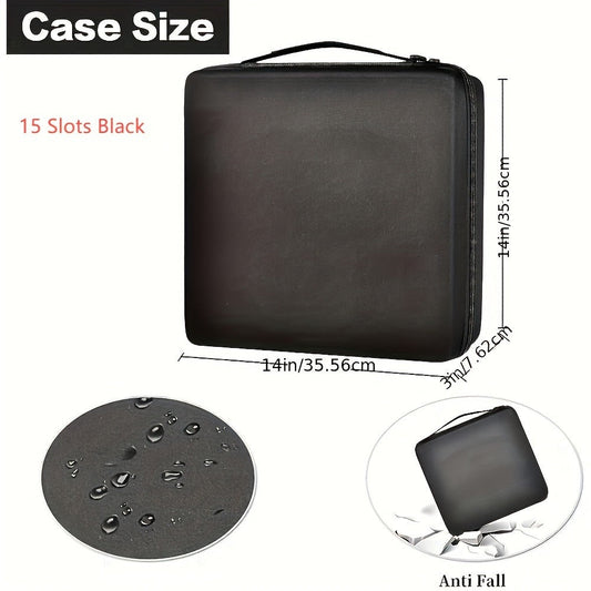 Smart Watch for Men - EVA Box Organizer for - 8 & 15 Slot Black Storage Case, Fits Wristwatches - product detail view 2