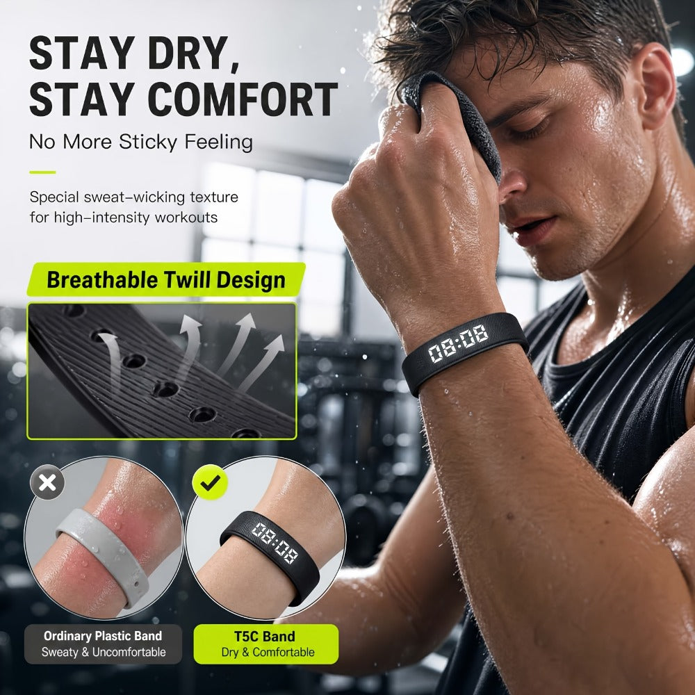 Smart Watch for Men - Sports Bracelet for Women Rechargeable Chronograph Fitness Tracker - product detail view 2