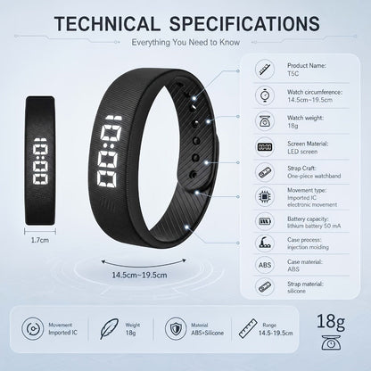 Smart Watch for Men - Sports Bracelet for Women Rechargeable Chronograph Fitness Tracker - product detail view 6