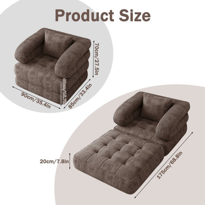 Sofa Bed with Fold-Out Lounger for Comfortable Everyday Seating detail image - detail view 20