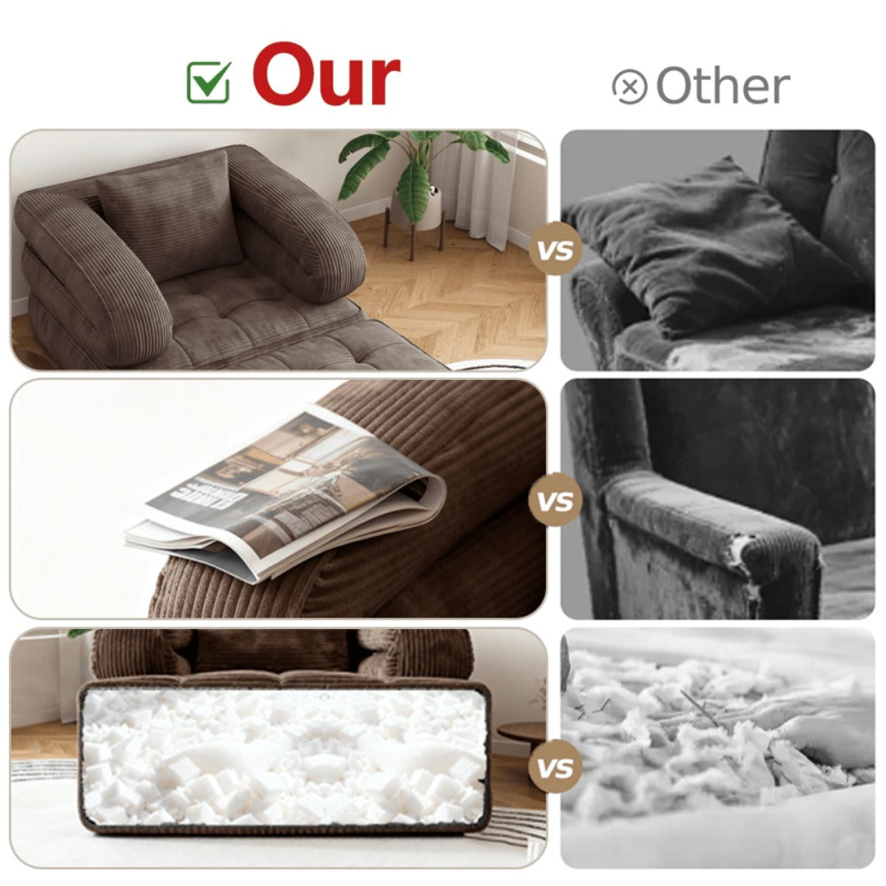 Sofa Bed with Fold-Out Lounger for Comfortable Everyday Seating detail image - detail view 24