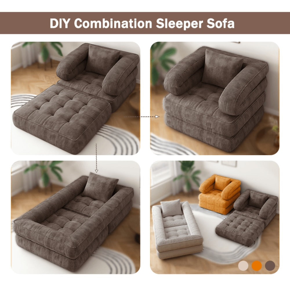 Sofa Bed with Fold-Out Lounger for Comfortable Everyday Seating detail image - detail view 6