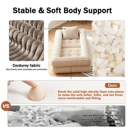 Sofa Bed with Fold-Out Lounger for Comfortable Everyday Seating detail image - detail view 8