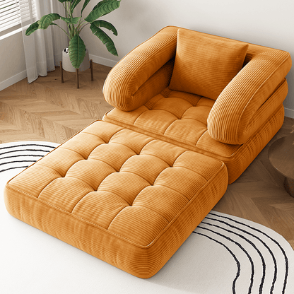 Sofa Bed shown in the Orange option
