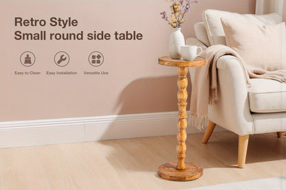 Solid Wood Side Table, Small Accent Table for Work, Display, and Everyday Use detail image - detail view 14