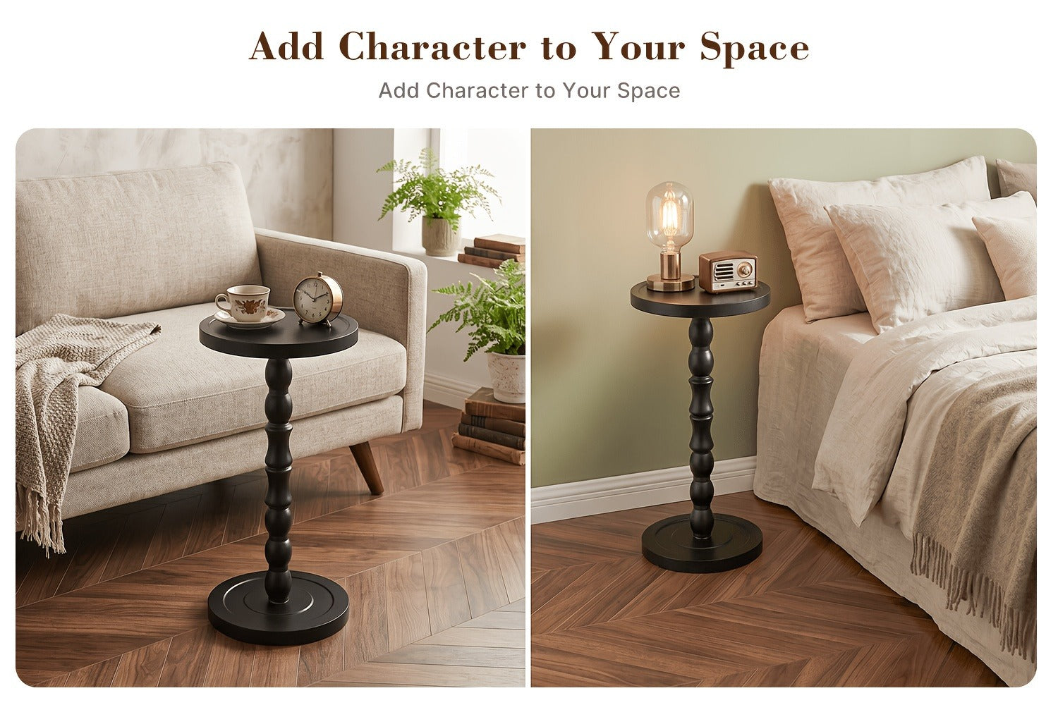 Solid Wood Side Table, Small Accent Table for Work, Display, and Everyday Use detail image - detail view 18