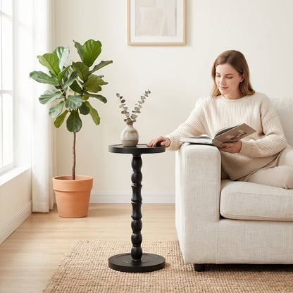 Solid Wood Side Table, Small Accent Table for Work, Display, and Everyday Use detail image - detail view 4