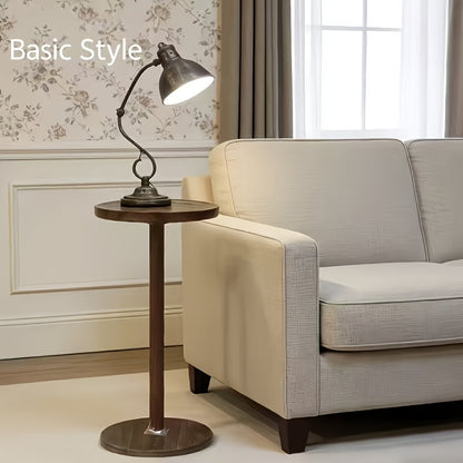 Side Table shown in the Small round table - walnut col option