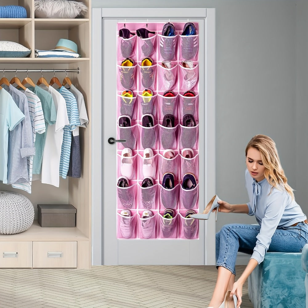 Space-Saving Fabric Shoe Organizer with Storage Bag for Entryway detail image - detail view 6