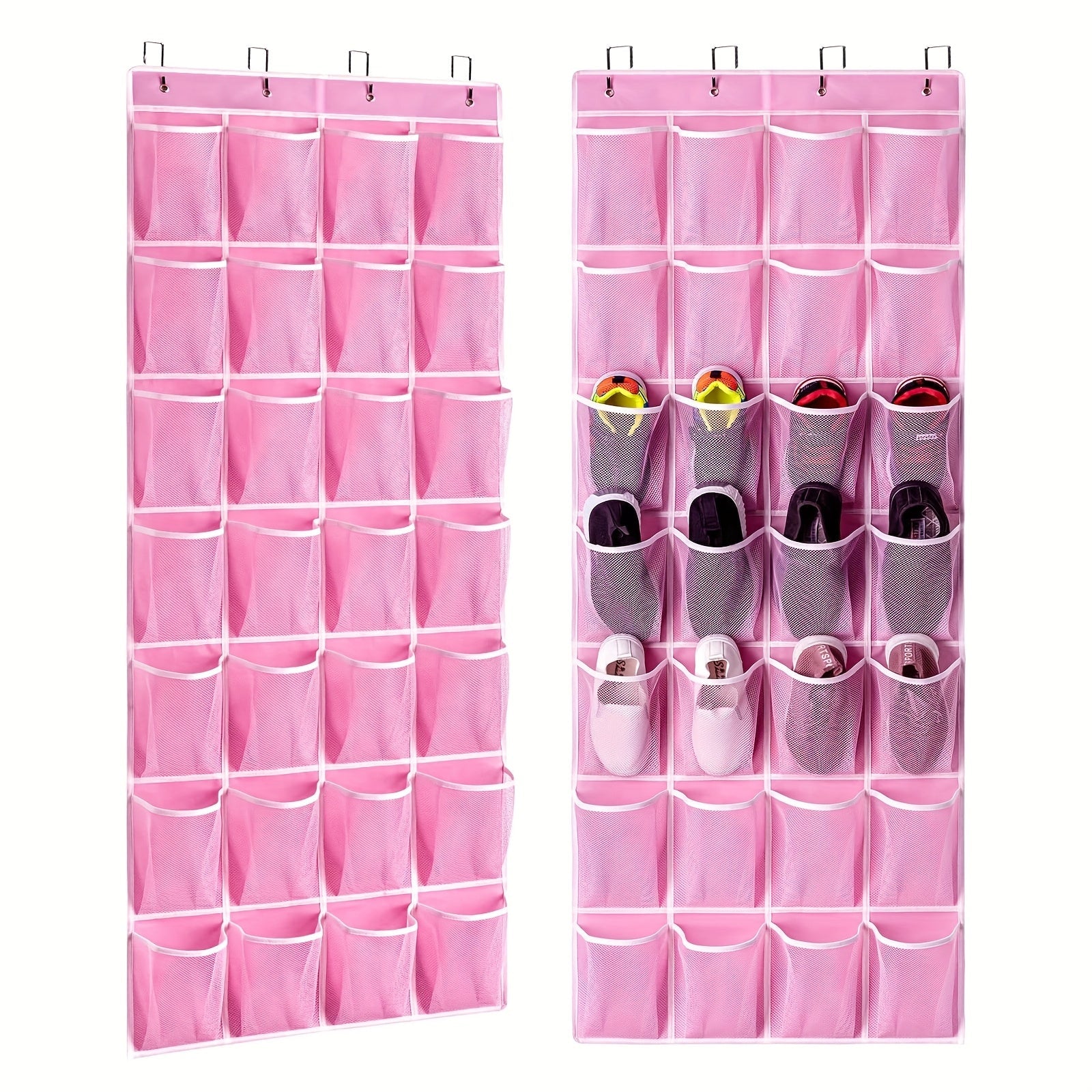 Shoe Organizer shown in the pink option