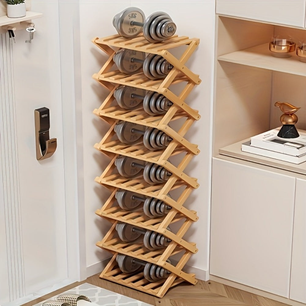 Space-Saving Foldable Shoe Rack, Freestanding Shoe Storage Rack for Entryway detail image - detail view 6