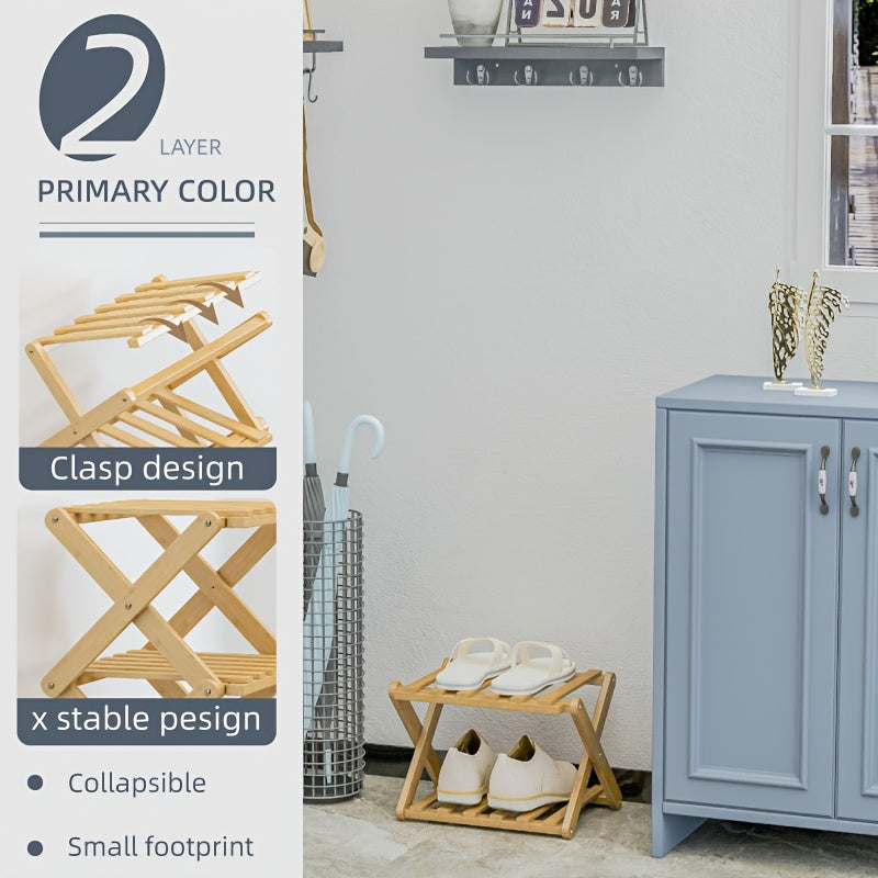 Shoe Rack shown in the Nature, 2Layers option