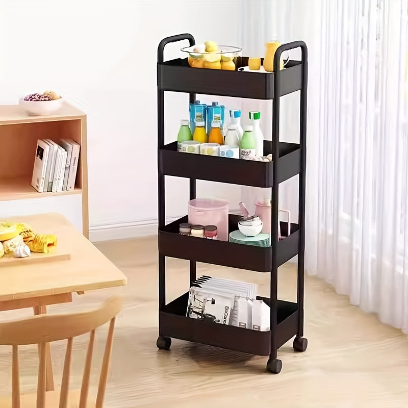 Rolling Storage Cart shown in the Black option