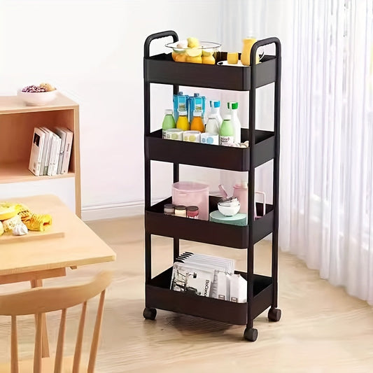 Rolling Storage Cart shown in the Black option
