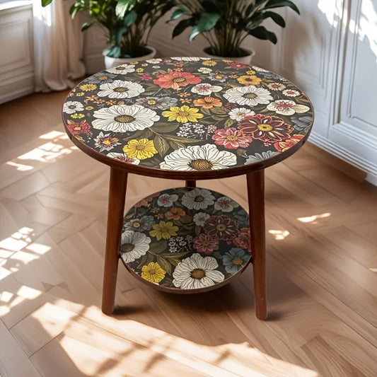 Space-Saving Round Outdoor Side Table for Patio and Living Room detail image
