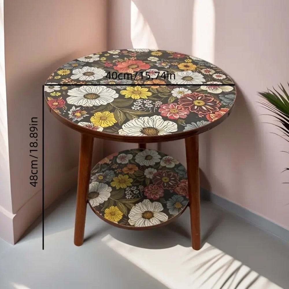 Space-Saving Round Outdoor Side Table for Patio and Living Room detail image - detail view 4