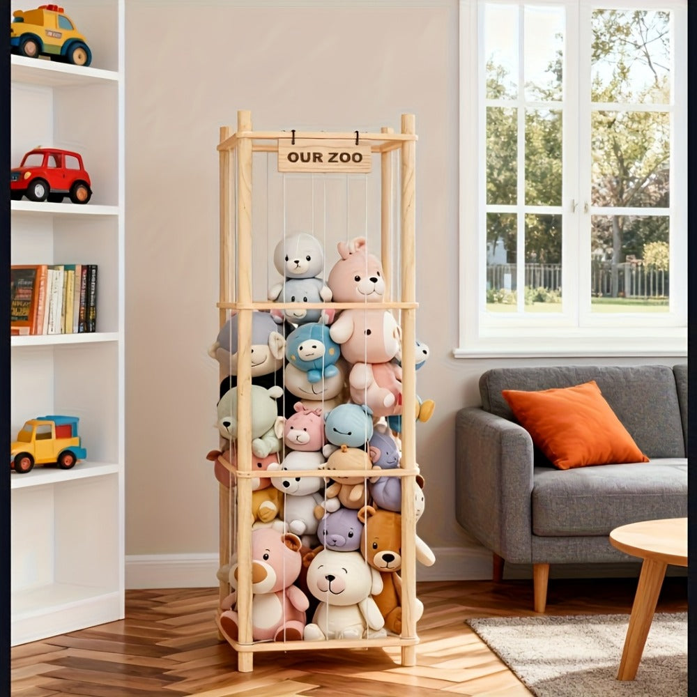 Space-Saving Wood Doll Display Shelf for Kids' Room and Living Room detail image - detail view 8