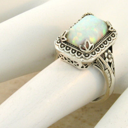 Stackable Rings for Women - 925 Sterling Silver Ring for Handcrafted Inlaid Stone Elegant Band - product detail view 4