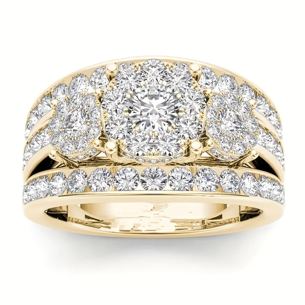 Stackable Rings for Women - Wedding Ring Set for 9 Pieces Multi-Style Bands with Synthetic Zirconia - product detail view 4
