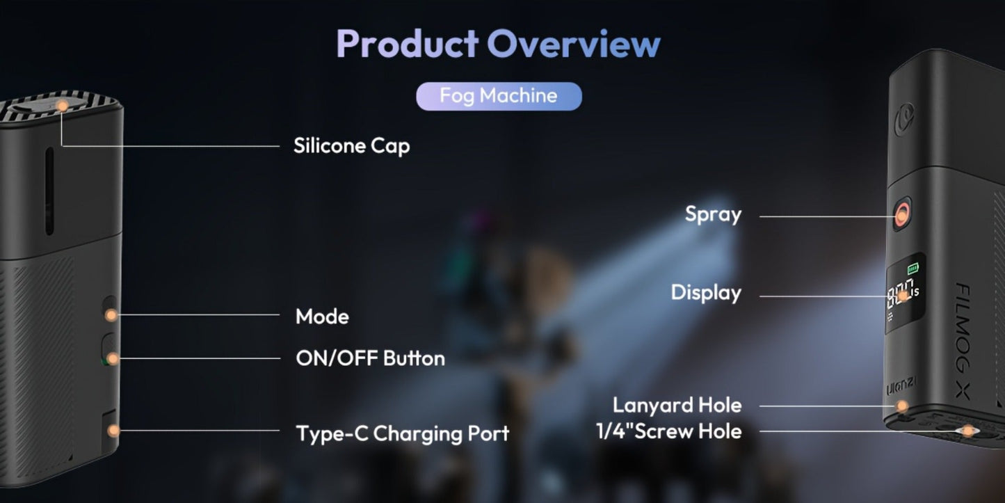Stage Fog Machine, USB-C, Adjustable, Ulanzi, FILMOG for Stage and Party Lighting detail image - detail view 13