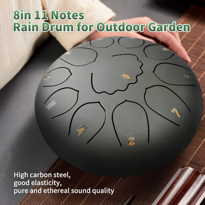 Steel Tongue Drum, 8-Inch 11-Note shown in the Black option