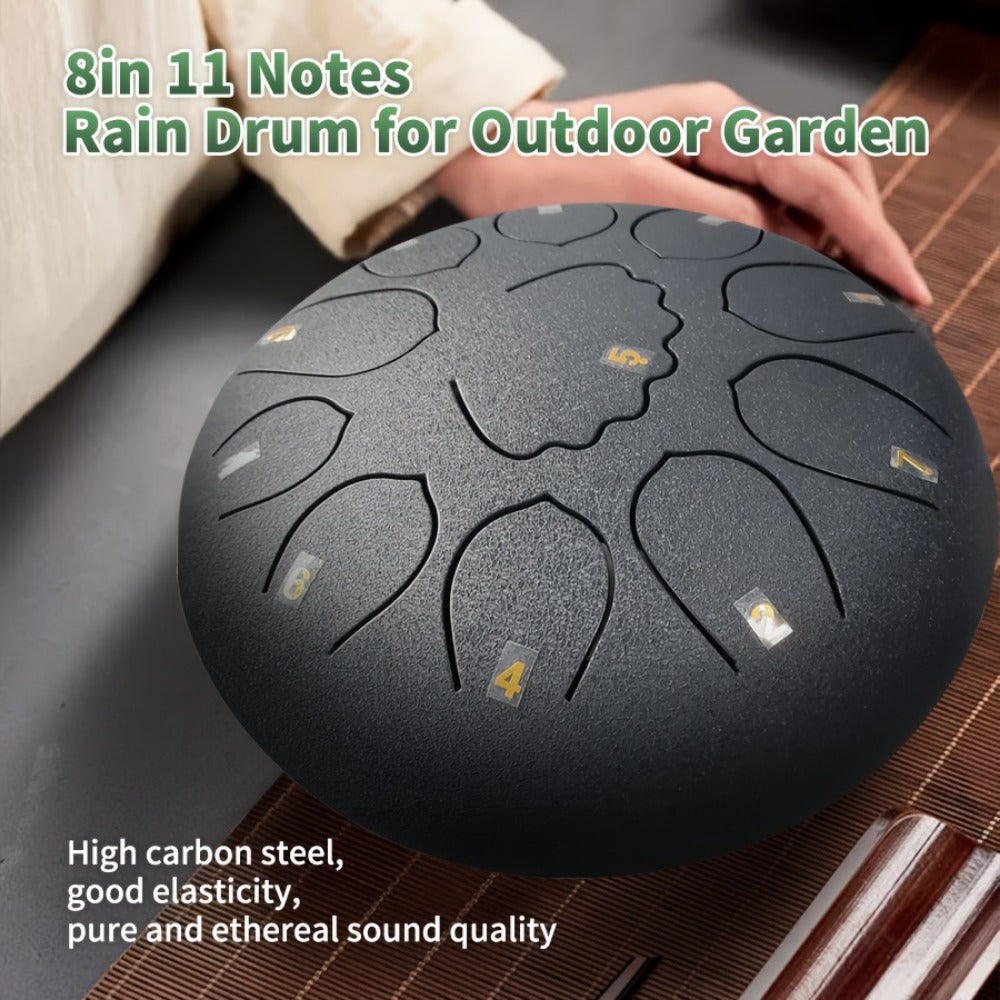 Steel Tongue Drum, 8-Inch 11-Tone Set with Bag, Mallets and Music Book detail image - detail view 15