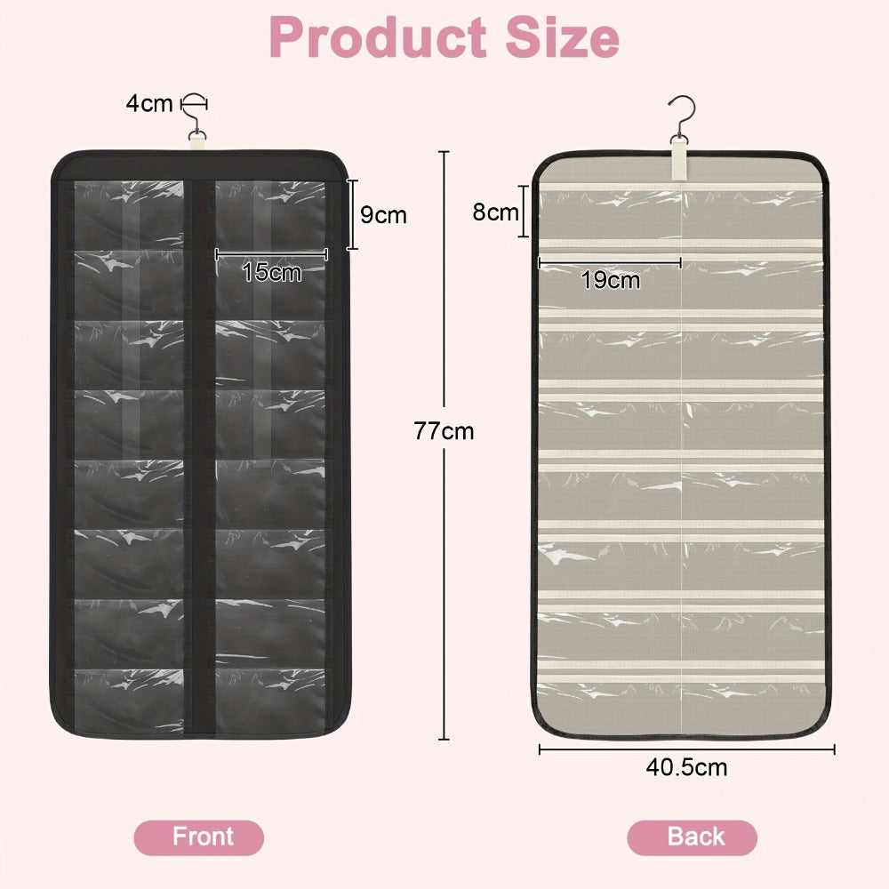 Storage Organizer - Hanging Glasses 32 Slots Wall Mounted Sunglasses Holder Double Sided 360 - product detail view 2