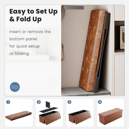Storage Ottoman with Hidden Storage for Organized Everyday Storage in Living Room detail image - detail view 10