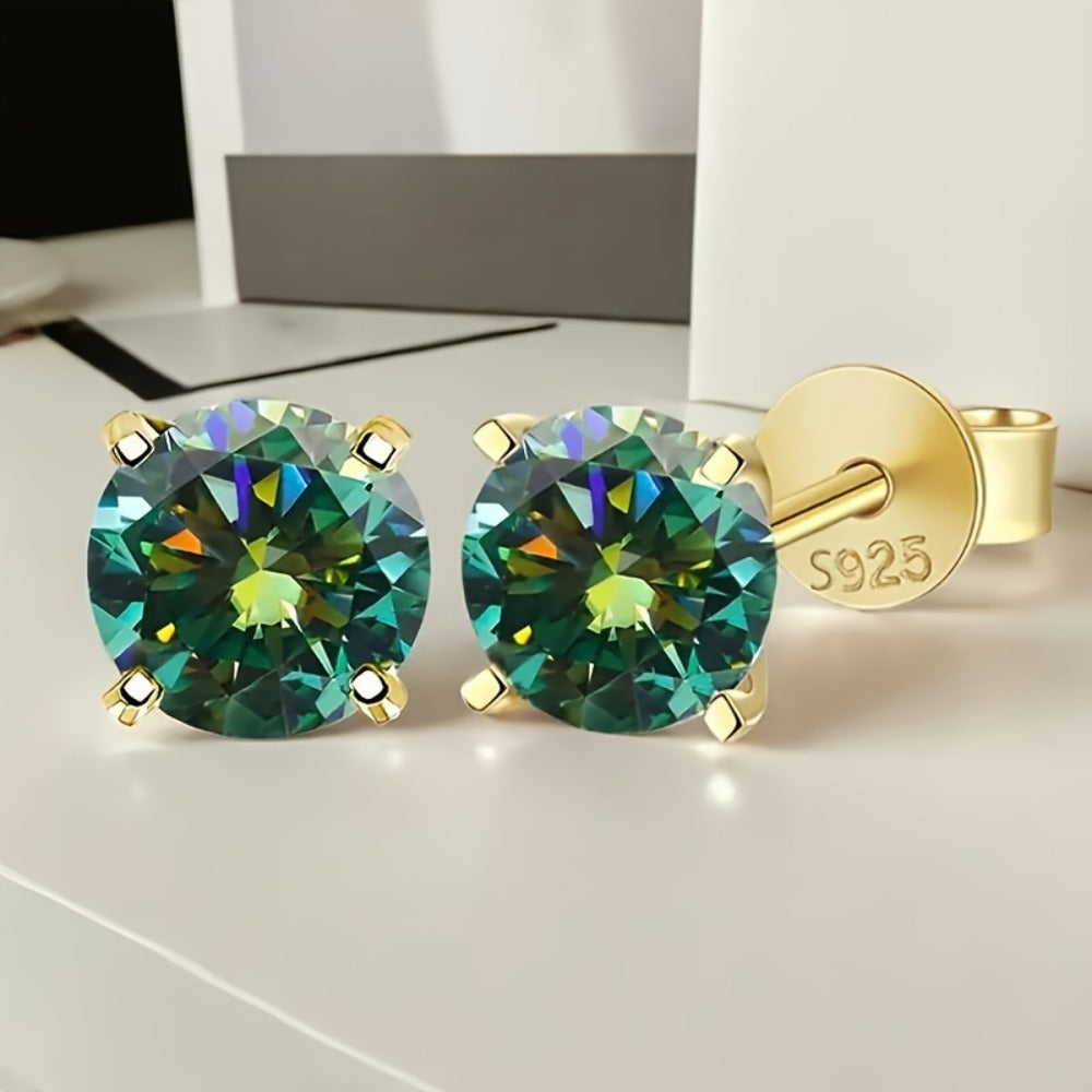 Stud Earrings for Women - S925 Silver for 2 Pack - Exquisite Luxury Hypoallergenic Drop Set, Elegant - product detail view 3