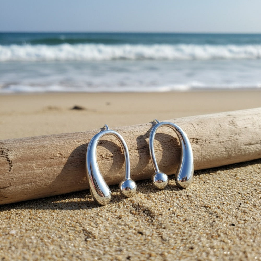 Stud Earrings for Women - S925 Sterling Silver Teardrop with Screw-Back Minimalist High-End for - product detail view 6