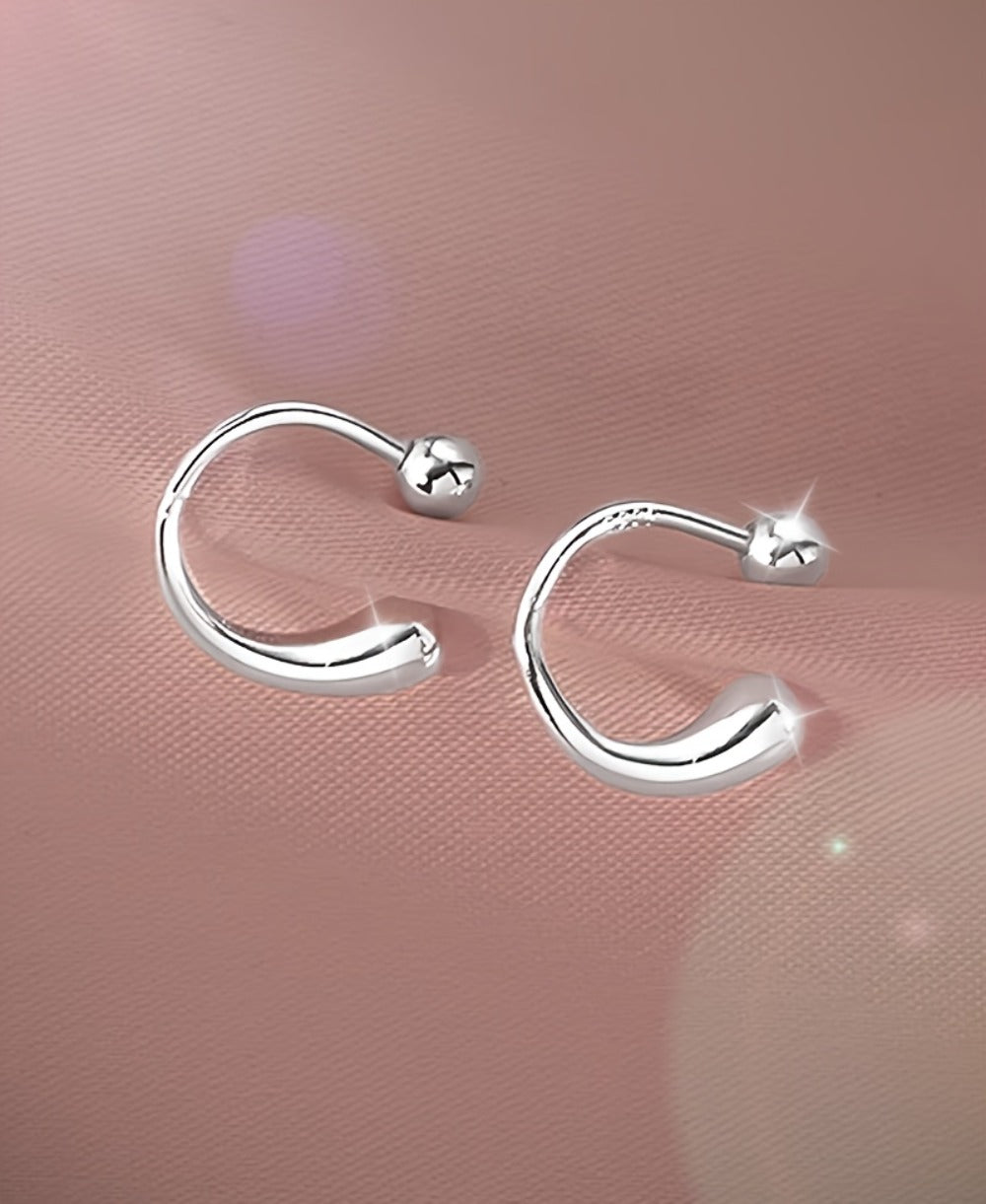 Stud Earrings for Women - S925 Sterling Silver Teardrop with Screw-Back Minimalist High-End for - product detail view 12