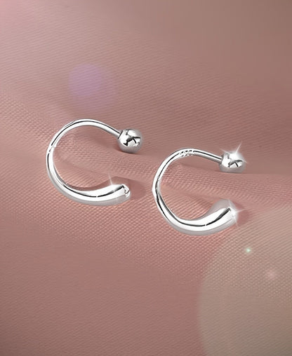 Stud Earrings for Women - S925 Sterling Silver Teardrop with Screw-Back Minimalist High-End for - product detail view 12