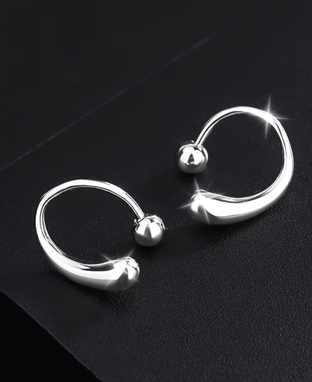 Stud Earrings for Women - S925 Sterling Silver Teardrop with Screw-Back Minimalist High-End for - product detail view 13