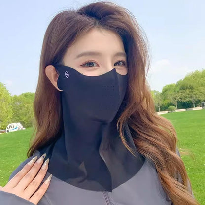 Sun Protection Mask - Face Women 2-in-1 Full Face Neck Cover Breathable UV Shield Outdoor - product detail view 3