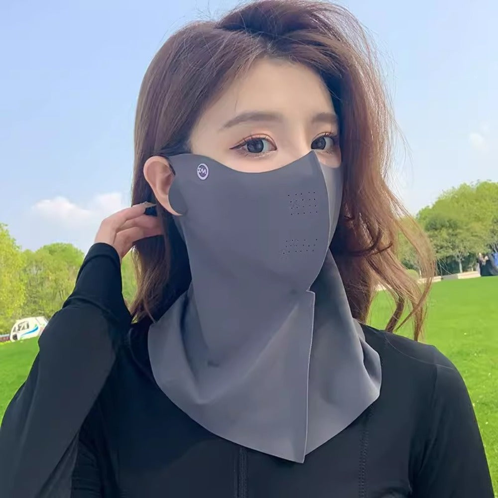 Sun Protection Mask - Face Women 2-in-1 Full Face Neck Cover Breathable UV Shield Outdoor - product detail view 5