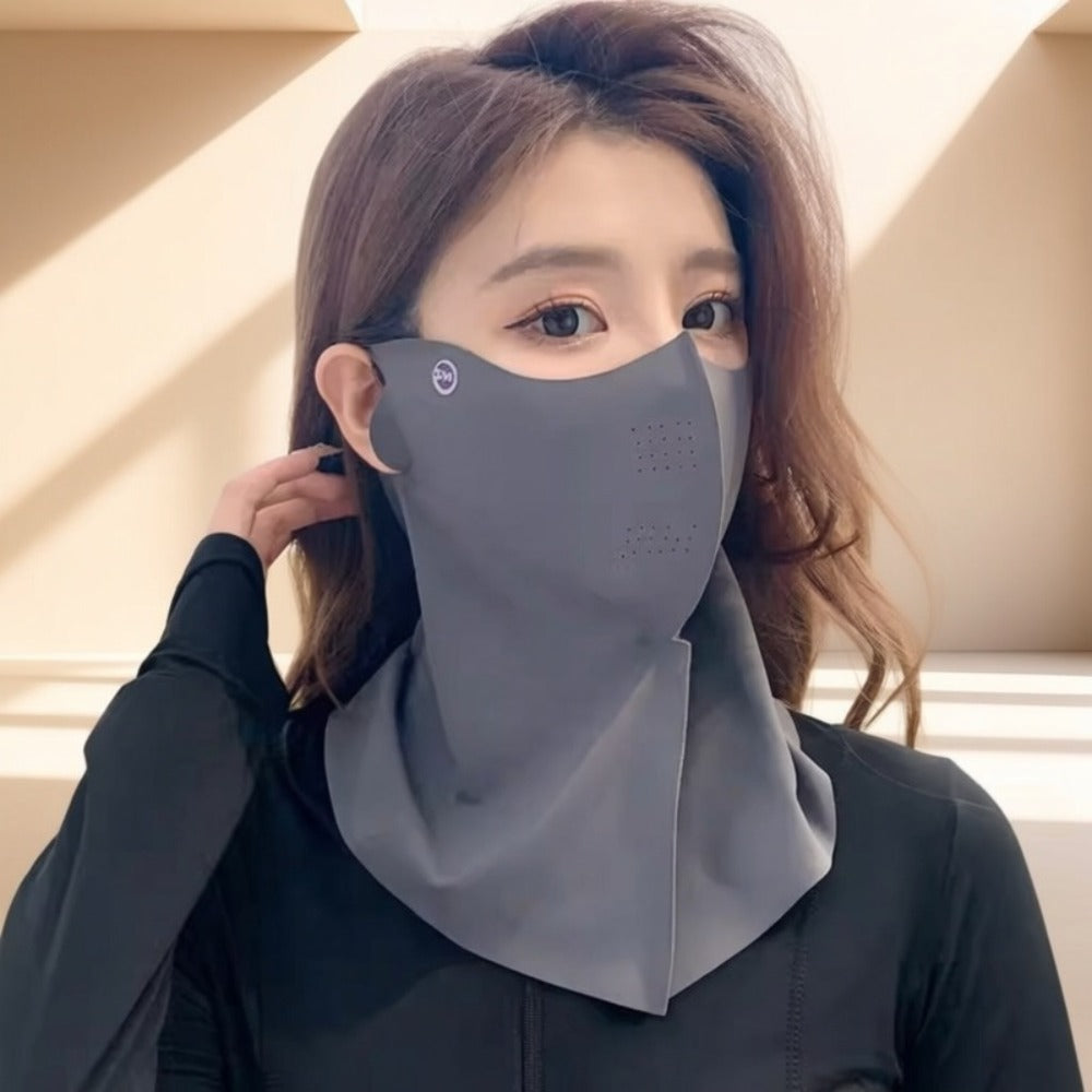 Sun Protection Mask - Face Women 2-in-1 Full Face Neck Cover Breathable UV Shield Outdoor - product detail view 7