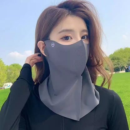 Sun Protection Mask - Face Women 2-in-1 Full Face Neck Cover Breathable UV Shield Outdoor - product detail view 10