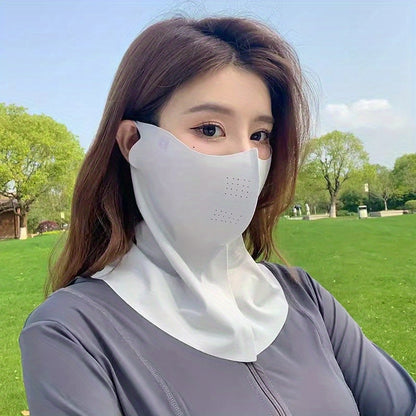 Sun Protection Mask - Face Women 2-in-1 Full Face Neck Cover Breathable UV Shield Outdoor - product detail view 11