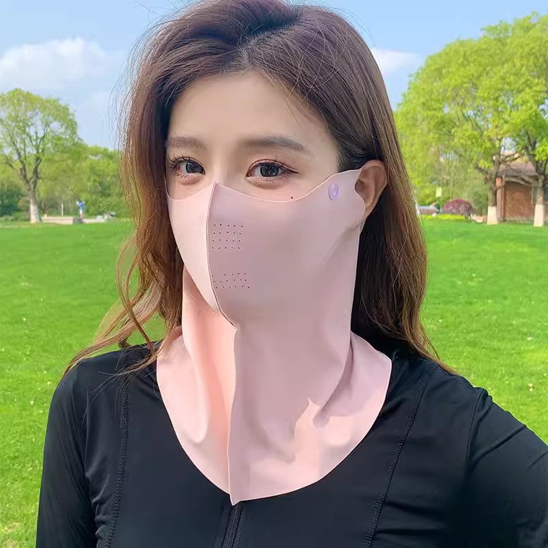 Sun Protection Mask - Face Women 2-in-1 Full Face Neck Cover Breathable UV Shield Outdoor - product detail view 12