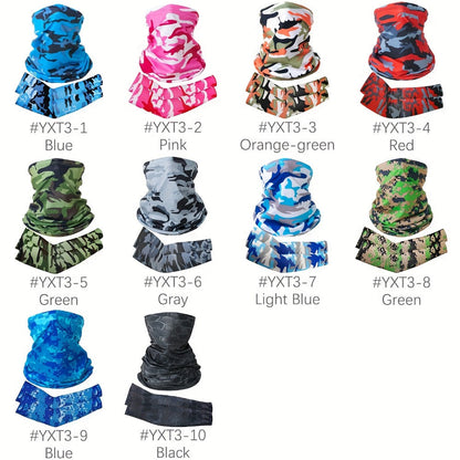 Sun Protection Set - Riding Face Mask 3pcs + Arm Sleeves 1 Pair Breathable Quick Dry Unisex - product detail view 4