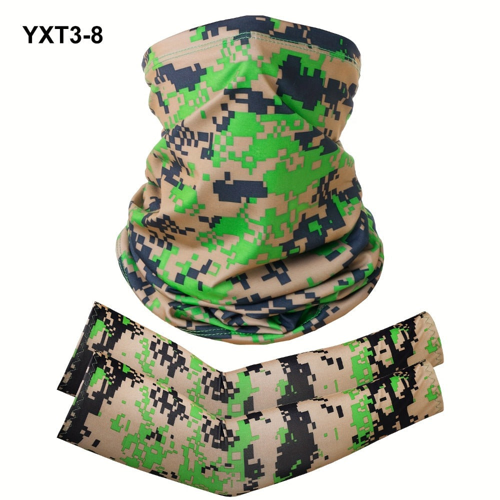 Sun Protection Set - Riding Face Mask 3pcs + Arm Sleeves 1 Pair Breathable Quick Dry Unisex - product detail view 5