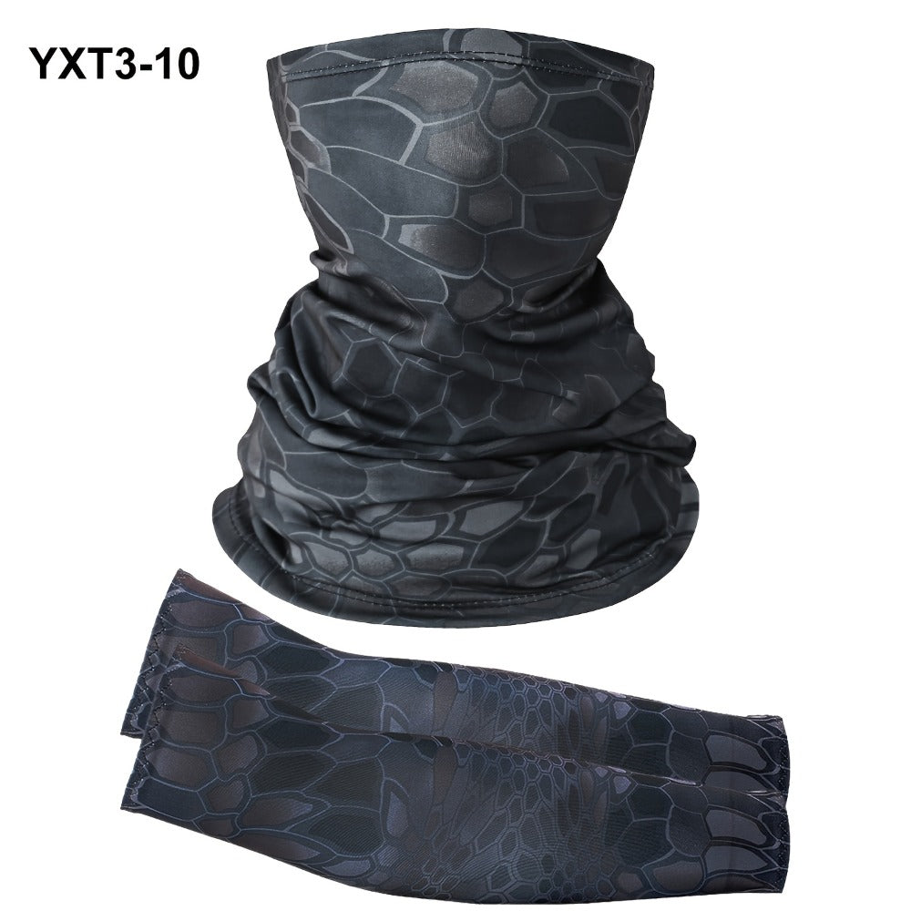 Sun Protection Set - Riding Face Mask 3pcs + Arm Sleeves 1 Pair Breathable Quick Dry Unisex - product detail view 15