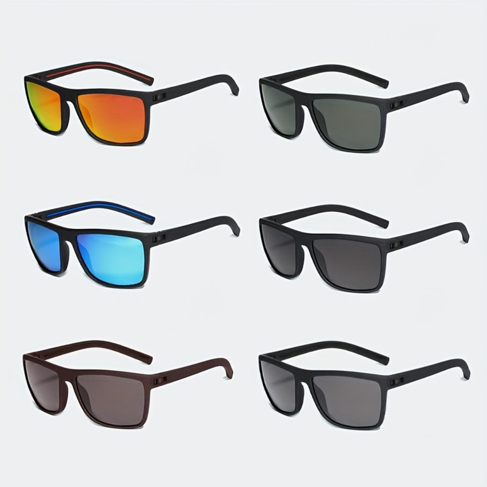 Sunglasses for Men - 12 Pack Classic Square Retro Fashion Eyewear Unisex PC Frame Multi-Color - product detail view 12