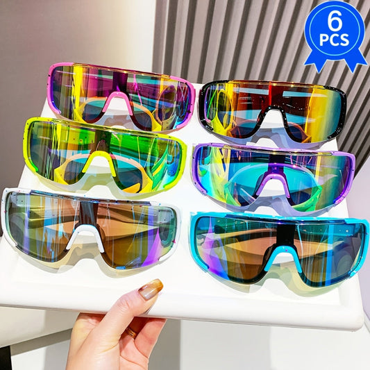 Sunglasses for Men - Anti Glare Glasses 6 Pairs Unisex Lightweight PC Frame HD Lenses Outdoor - main product view