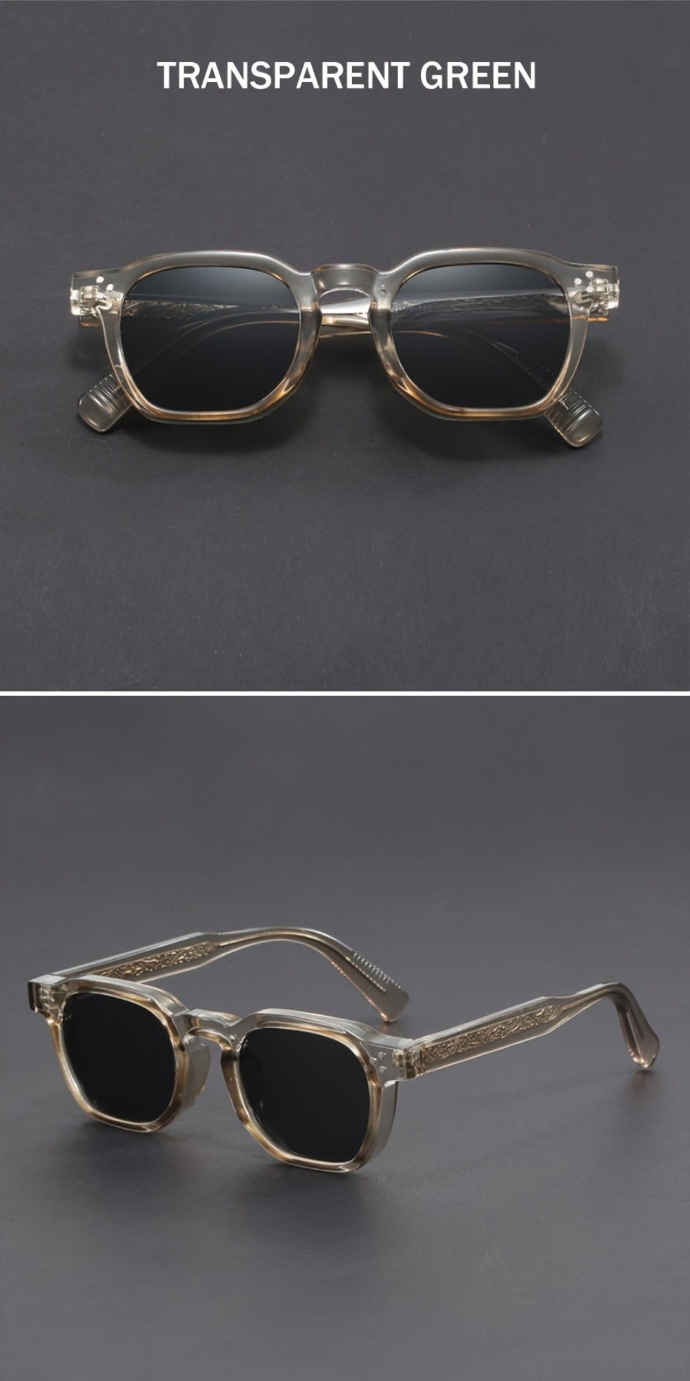 Sunglasses for Men - Bohemian Polygonal Full Frame AC Lens Geometric Eyewear for & Women - product detail view 9